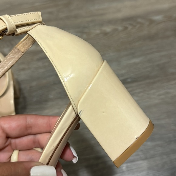 Stuart Weitzman Nude Block Heels - Size 7.5 - Picture 8 of 8